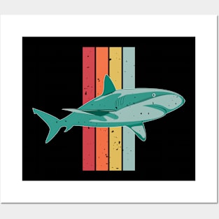 Shark Vintage Retro Throwback Vacation Posters and Art